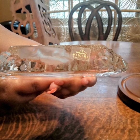 Viking Glass Frosted Praying Hands Art Glass - Picture 3 of 4